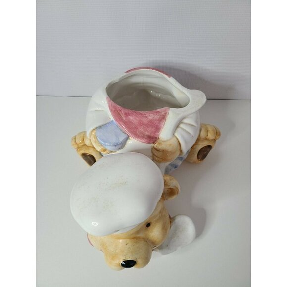 Teddy Bear Chef with Spoon Cookie Jar Canister - Picture 4 of 11